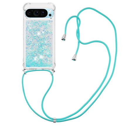 For Google Pixel 9 TPU Case Quicksand Design Phone Cover with Lanyard
