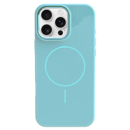 For iPhone 16 Pro Max Case Compatible with MagSafe TPU + PC Scratch Resistant Phone Back Cover with Metal Accents - Blue