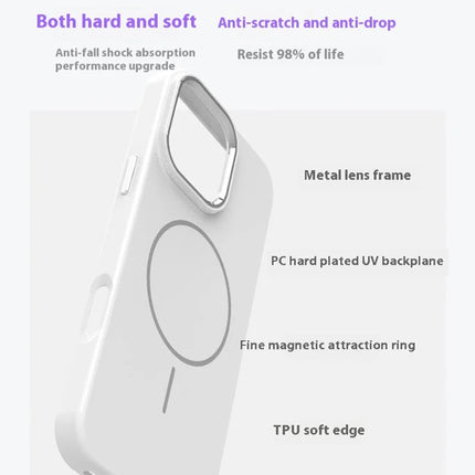 For iPhone 16 Pro Max Case Compatible with MagSafe TPU + PC Scratch Resistant Phone Back Cover with Metal Accents