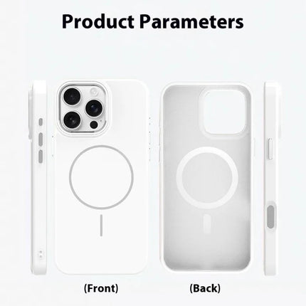 For iPhone 16 Pro Max Case Compatible with MagSafe TPU + PC Scratch Resistant Phone Back Cover with Metal Accents