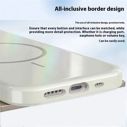 For iPhone 16 Pro Max Case Compatible with MagSafe TPU + PC Scratch Resistant Phone Back Cover with Metal Accents