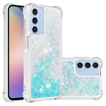 For Samsung Galaxy A26 5G TPU Case Glitter Quicksand Shockproof Phone Back Cover - Blue / Pentagram