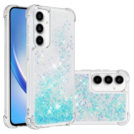 For Samsung Galaxy A56 5G TPU Case Glitter Quicksand Shockproof Phone Back Cover - Blue / Pentagram