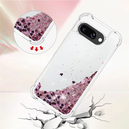 For Google Pixel 9a TPU Case Glitter Quicksand Shockproof Phone Back Cover
