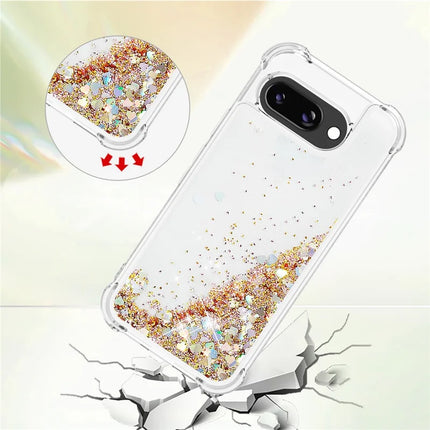 For Google Pixel 9a TPU Case Glitter Quicksand Shockproof Phone Back Cover