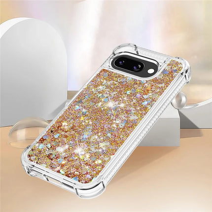 For Google Pixel 9a TPU Case Glitter Quicksand Shockproof Phone Back Cover