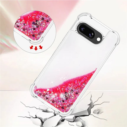 For Google Pixel 9a TPU Case Glitter Quicksand Shockproof Phone Back Cover