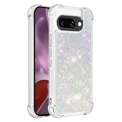 For Google Pixel 9a TPU Case Glitter Quicksand Shockproof Phone Back Cover