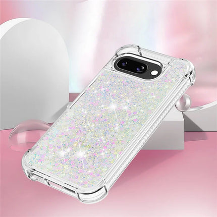 For Google Pixel 9a TPU Case Glitter Quicksand Shockproof Phone Back Cover