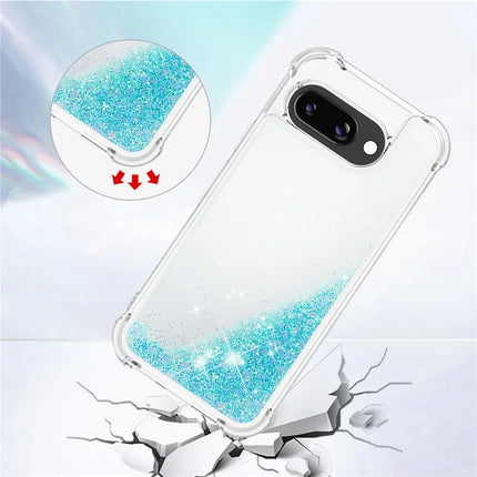 For Google Pixel 9a TPU Case Glitter Quicksand Shockproof Phone Back Cover