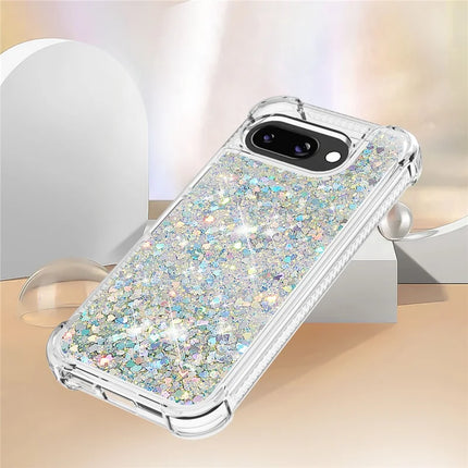 For Google Pixel 9a TPU Case Glitter Quicksand Shockproof Phone Back Cover