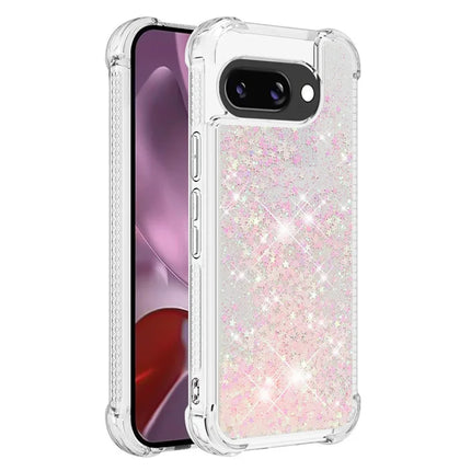 For Google Pixel 9a TPU Case Glitter Quicksand Shockproof Phone Back Cover