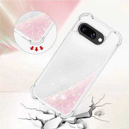 For Google Pixel 9a TPU Case Glitter Quicksand Shockproof Phone Back Cover