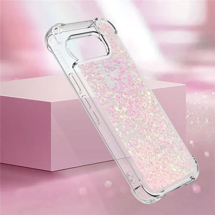For Google Pixel 9a TPU Case Glitter Quicksand Shockproof Phone Back Cover