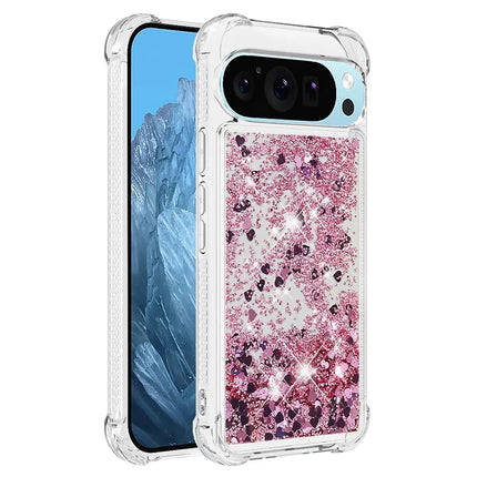 For Google Pixel 9 TPU Case Glitter Quicksand Shockproof Phone Back Cover