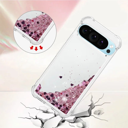 For Google Pixel 9 TPU Case Glitter Quicksand Shockproof Phone Back Cover