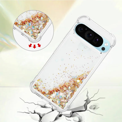 For Google Pixel 9 TPU Case Glitter Quicksand Shockproof Phone Back Cover