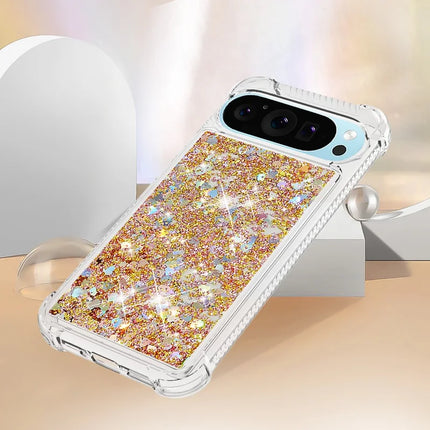 For Google Pixel 9 TPU Case Glitter Quicksand Shockproof Phone Back Cover