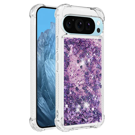For Google Pixel 9 TPU Case Glitter Quicksand Shockproof Phone Back Cover