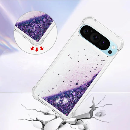 For Google Pixel 9 TPU Case Glitter Quicksand Shockproof Phone Back Cover