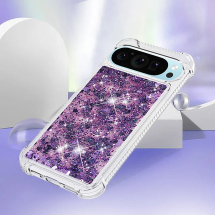 For Google Pixel 9 TPU Case Glitter Quicksand Shockproof Phone Back Cover