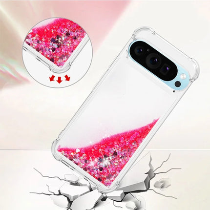For Google Pixel 9 TPU Case Glitter Quicksand Shockproof Phone Back Cover