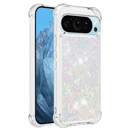 For Google Pixel 9 TPU Case Glitter Quicksand Shockproof Phone Back Cover