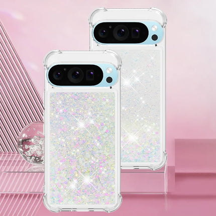 For Google Pixel 9 TPU Case Glitter Quicksand Shockproof Phone Back Cover