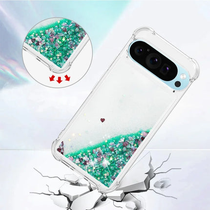 For Google Pixel 9 TPU Case Glitter Quicksand Shockproof Phone Back Cover