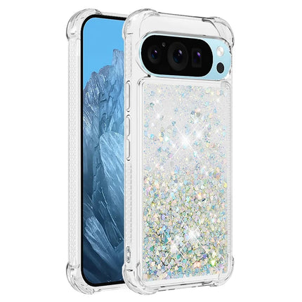 For Google Pixel 9 TPU Case Glitter Quicksand Shockproof Phone Back Cover