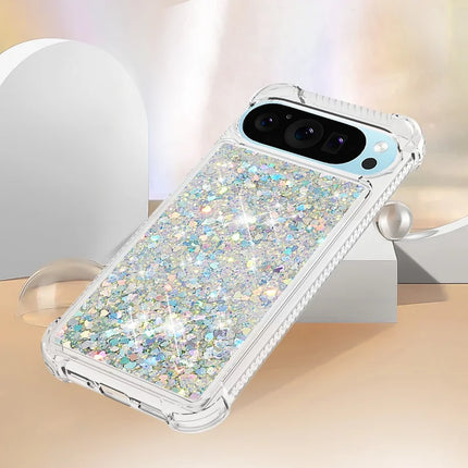 For Google Pixel 9 TPU Case Glitter Quicksand Shockproof Phone Back Cover