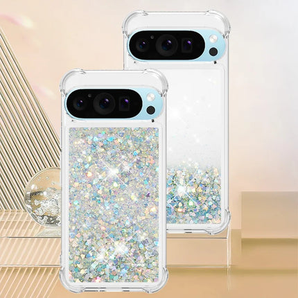 For Google Pixel 9 TPU Case Glitter Quicksand Shockproof Phone Back Cover
