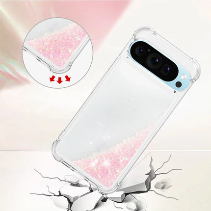 For Google Pixel 9 TPU Case Glitter Quicksand Shockproof Phone Back Cover