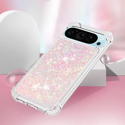 For Google Pixel 9 TPU Case Glitter Quicksand Shockproof Phone Back Cover