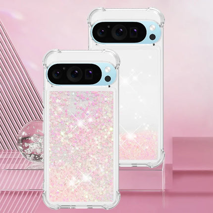 For Google Pixel 9 TPU Case Glitter Quicksand Shockproof Phone Back Cover