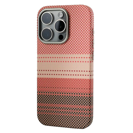 For iPhone 16 Pro Max Case Compatible with MagSafe PC Phone Back Cover with Metal Buttons - Sunset