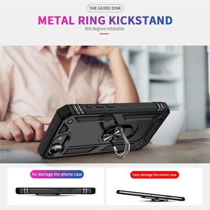 For iPhone 16e Case PC + TPU Phone Cover with Kickstand