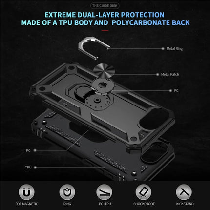 For iPhone 16e Case PC + TPU Phone Cover with Kickstand