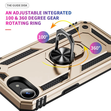 For iPhone 16e Case PC + TPU Phone Cover with Kickstand
