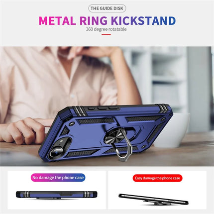 For iPhone 16e Case PC + TPU Phone Cover with Kickstand