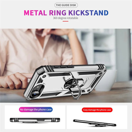 For iPhone 16e Case PC + TPU Phone Cover with Kickstand