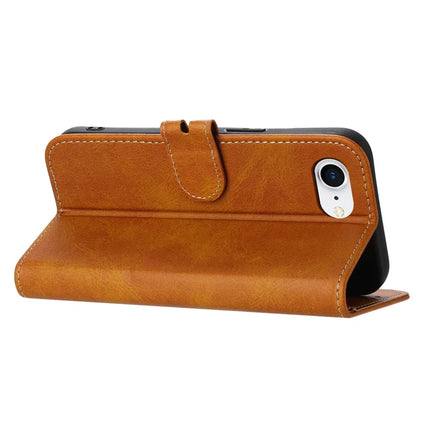 For iPhone 16e Case Happy Cat Pattern Imprinted Leather Wallet Phone Cover