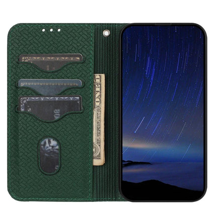 For iPhone 16e Case Woven Texture PU Leather Wallet Phone Cover