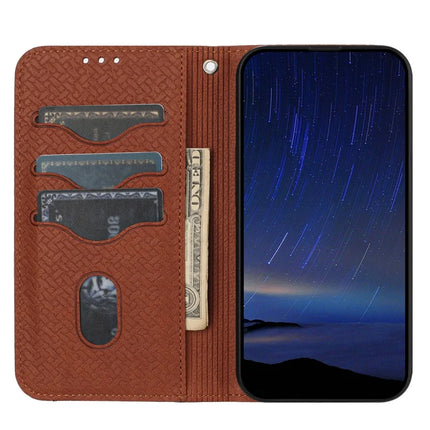 For iPhone 16e Case Woven Texture PU Leather Wallet Phone Cover