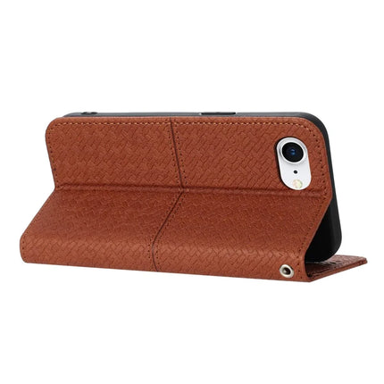 For iPhone 16e Case Woven Texture PU Leather Wallet Phone Cover
