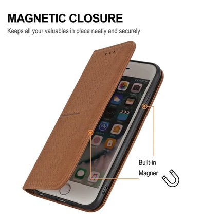 For iPhone 16e Case Woven Texture PU Leather Wallet Phone Cover