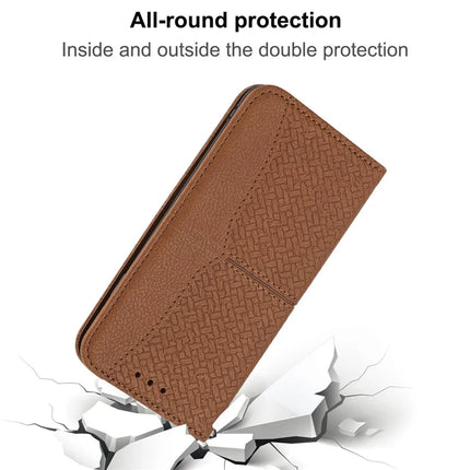 For iPhone 16e Case Woven Texture PU Leather Wallet Phone Cover