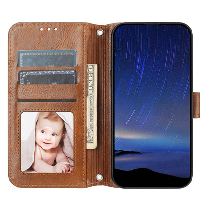 For iPhone 16e Case Zipper Pocket Leather Phone Cover with Crossbody Shoulder Strap