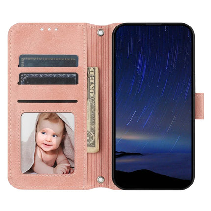 For iPhone 16e Case Zipper Pocket Leather Phone Cover with Crossbody Shoulder Strap