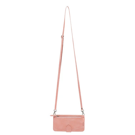 For iPhone 16e Case Zipper Pocket Leather Phone Cover with Crossbody Shoulder Strap
